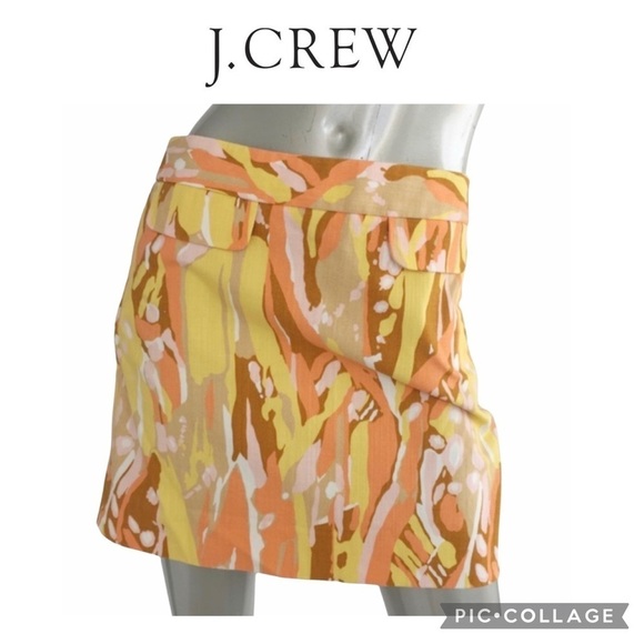 J. Crew Limoncello mini skirt yellow orange size 2 NWOT - Picture 1 of 8